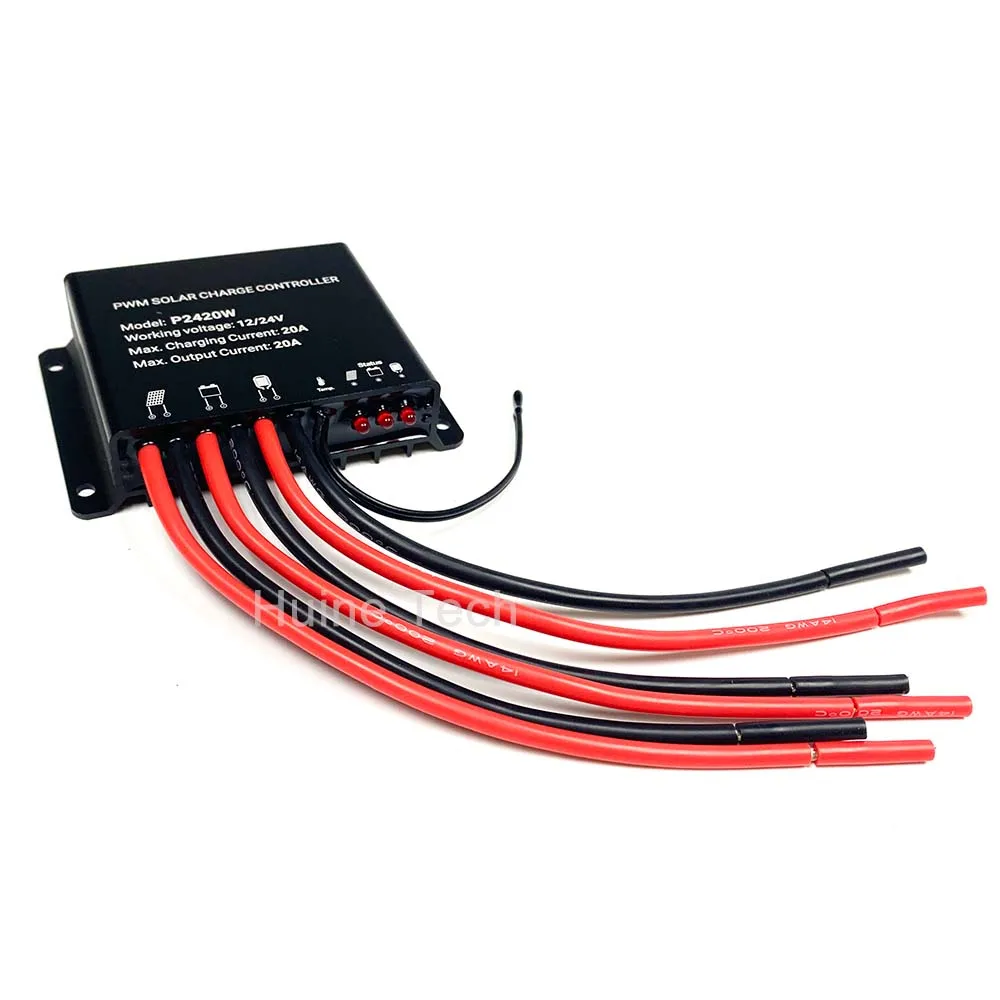 Waterproof Solar Panel Controller 20A 12V 24V PWM with Temperature Sensor for Lead Acid
Waterproof Solar Panel Controller 20A 12V 24V PWM with Temperature Sensor for Lead Acid
