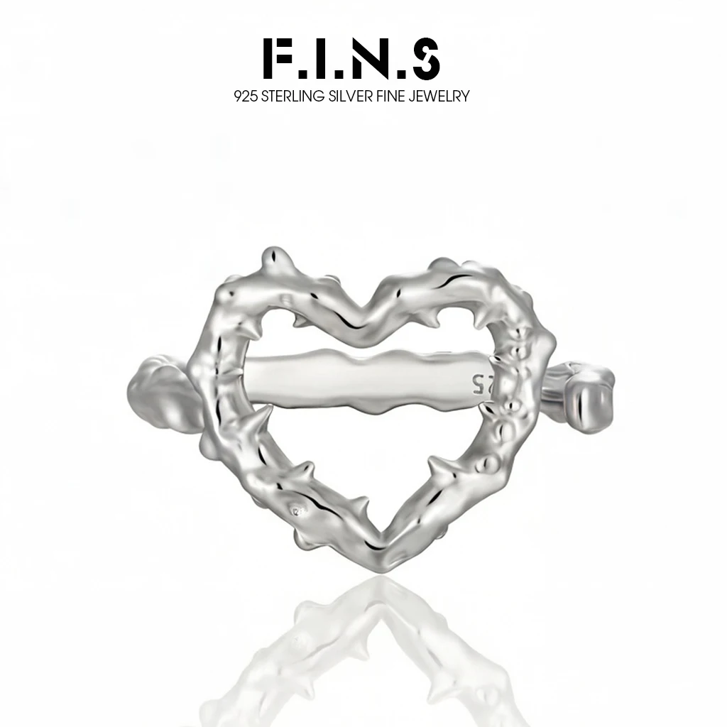 F.I.N.S Thorny Heart S925 Sterling Silver Ring for Women Trendy Unique Hollow-Out Heart-Shaped Adjustable Finger Fine Jewelry
F.I.N.S Thorny Heart S925 Sterling Silver Ring for Women Trendy Unique Hollow-Out Heart-Shaped Adjustable Finger Fine Jewelry