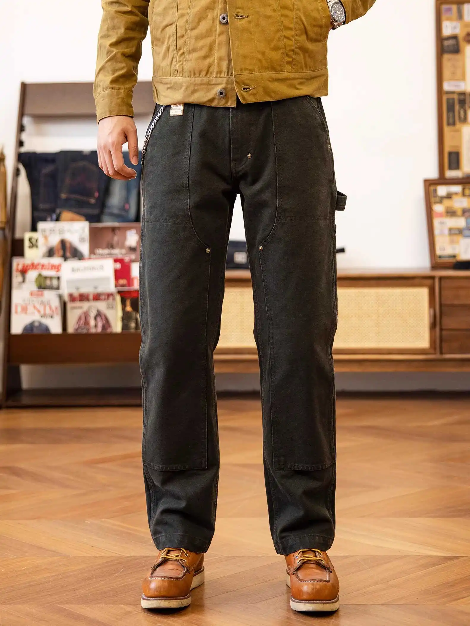Retro American Canvas Work Trousers Men's Trendy Brand Spring Casual Straight Leg Pants Large Size Loose Double Knee Logging ...
Retro American Canvas Work Trousers Men's Trendy Brand Spring Casual Straight Leg Pants Large Size Loose Double Knee Logging ...