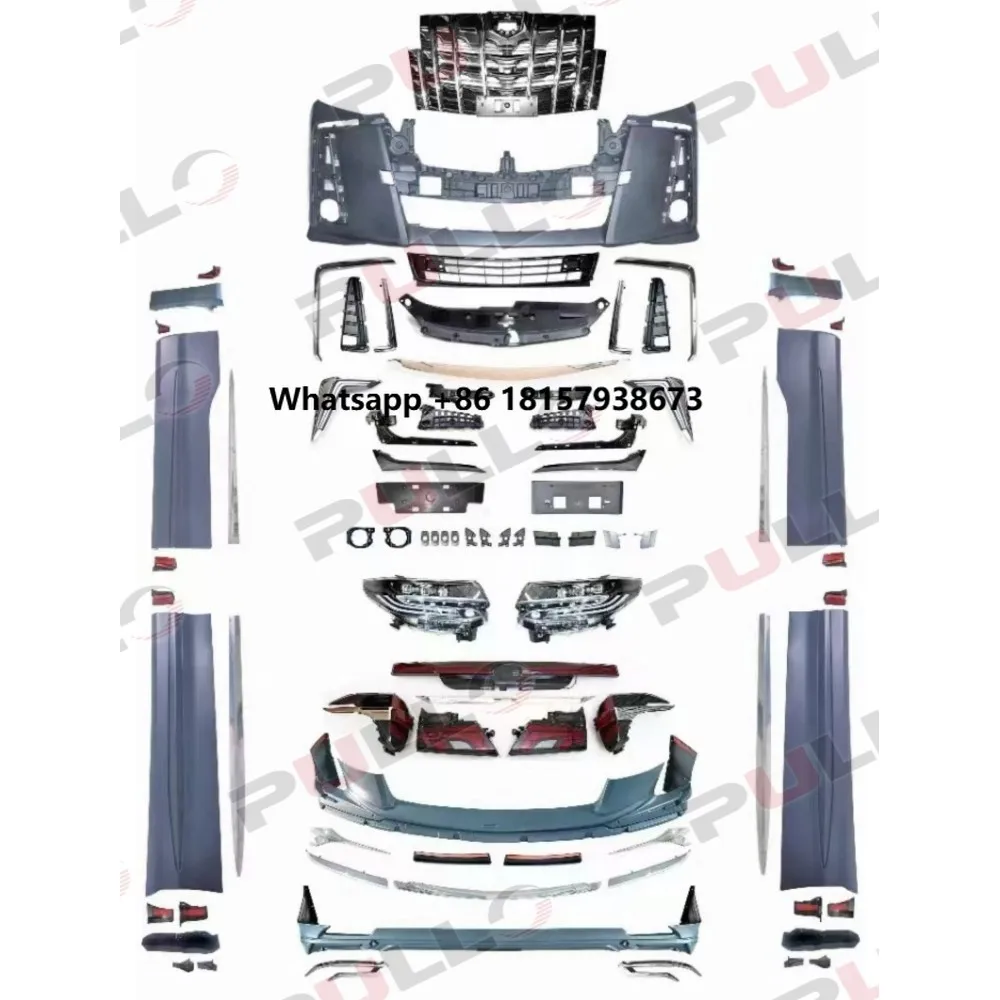 Body kit for Alphard 15-17 to 18-23 model contain front and rear bumper with grille and angel wings f model taillight
Body kit for Alphard 15-17 to 18-23 model contain front and rear bumper with grille and angel wings f model taillight