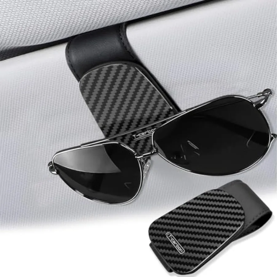 Sunglass Holder for Car Visor, Magnetic Leather Glasses Holder, Carbon Fiber Sunglasses Holder and Ticket Card Clip, Car Access
Sunglass Holder for Car Visor, Magnetic Leather Glasses Holder, Carbon Fiber Sunglasses Holder and Ticket Card Clip, Car Access