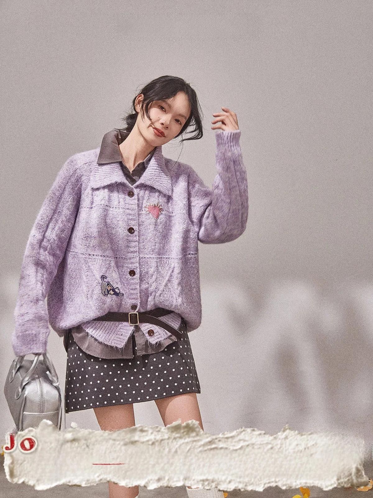 Loose Women's Purple Knitted Sweater Collared Embroidered Soft Knit Open Cardigan Comfortable Fit Long Sve Autumn New Arrival
Loose Women's Purple Knitted Sweater Collared Embroidered Soft Knit Open Cardigan Comfortable Fit Long Sve Autumn New Arrival