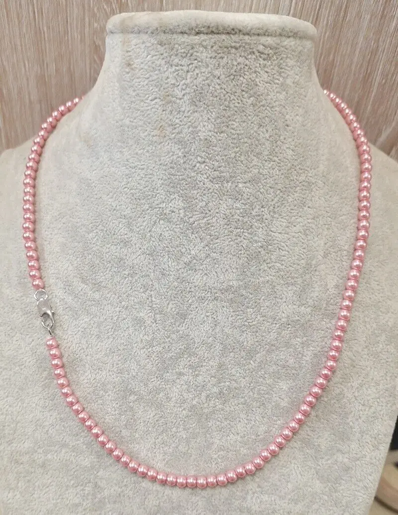 4mm Hot Pink South Sea Shell Pearl Round Beads Necklace 18" AAA
4mm Hot Pink South Sea Shell Pearl Round Beads Necklace 18" AAA