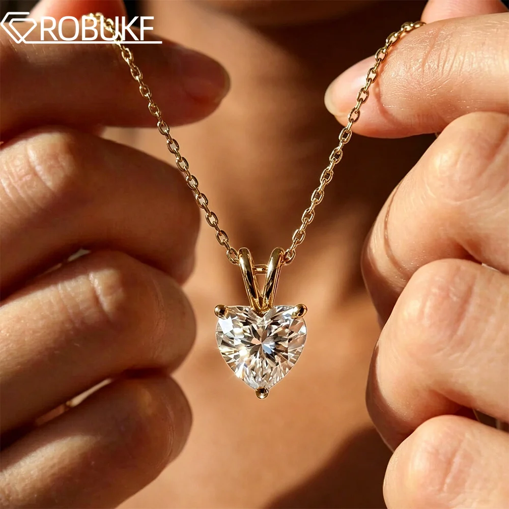 1CT Heart Cut Moissanite Pendant Necklace for Women Solitaire Lab Diamond GRA Certified S925 Silver Neck Chain Bridal Jewerly
1CT Heart Cut Moissanite Pendant Necklace for Women Solitaire Lab Diamond GRA Certified S925 Silver Neck Chain Bridal Jewerly