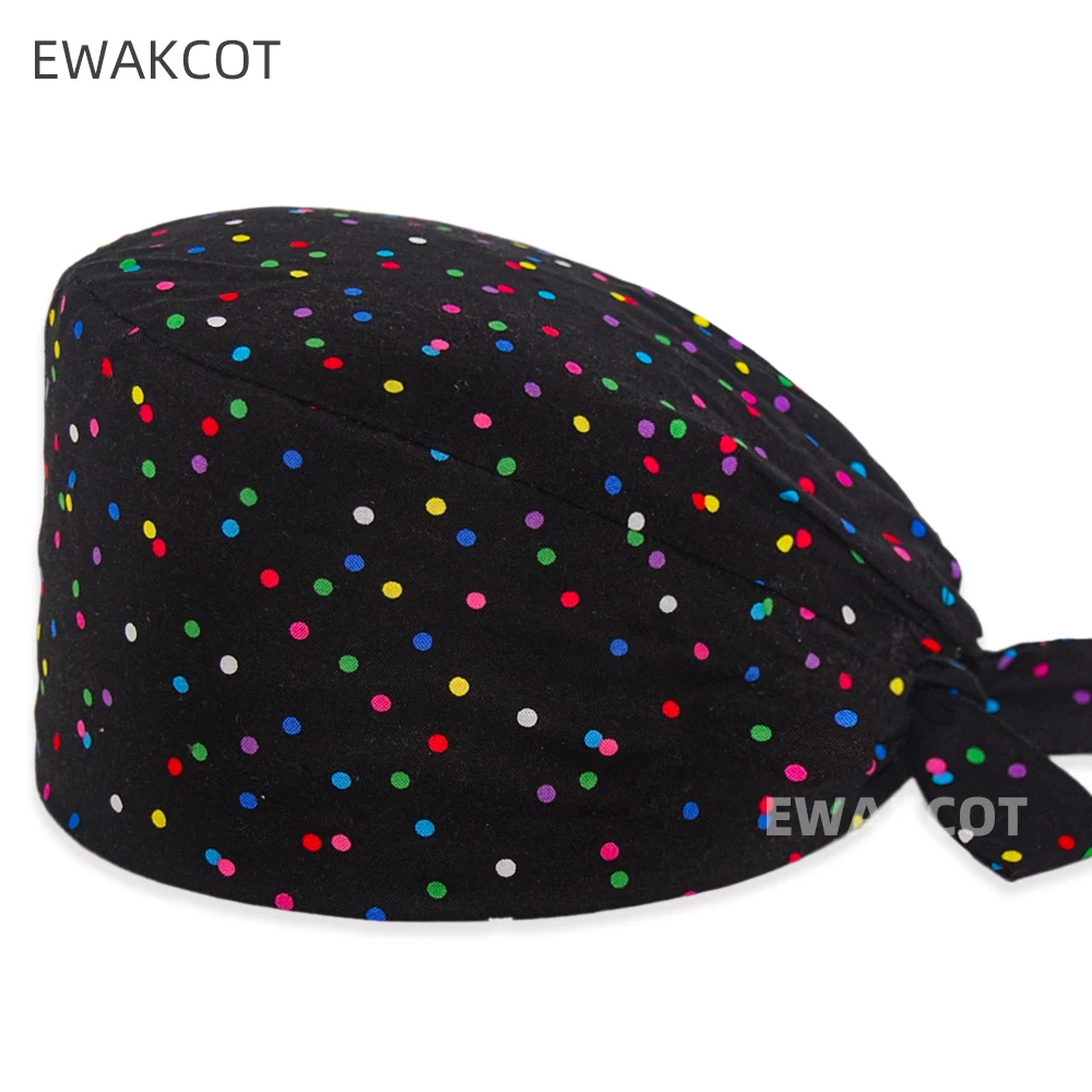 Color dots pattern Nurse Cap 100% cotton Women men Spa Beauty salon Clean Nursing hat Unisex Dental Clinical Surgical Scrub Caps
Color dots pattern Nurse Cap 100% cotton Women men Spa Beauty salon Clean Nursing hat Unisex Dental Clinical Surgical Scrub Caps