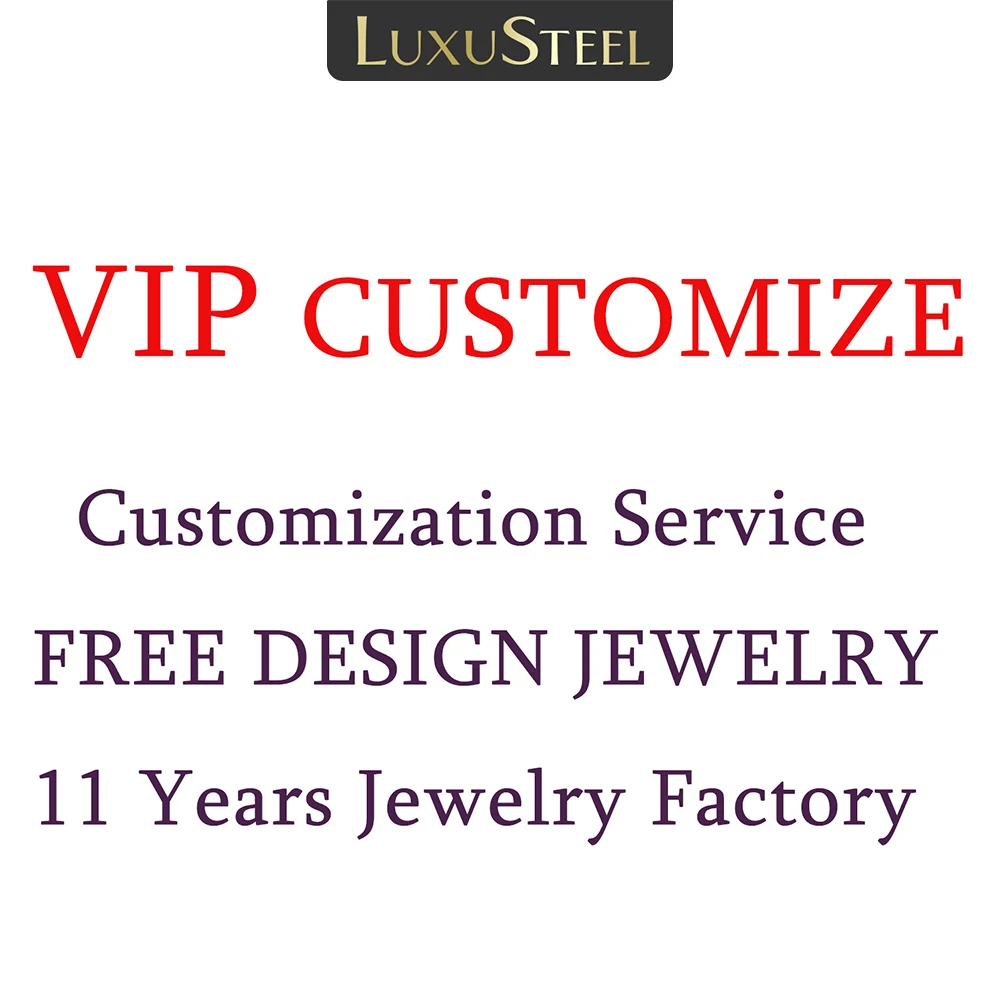 LUXUSTEEL Free Design Customized Stainless Steel Pendant Earrings Rings Anklet Bracelet Necklace Package ODM/OEM Jewelry Factory
LUXUSTEEL Free Design Customized Stainless Steel Pendant Earrings Rings Anklet Bracelet Necklace Package ODM/OEM Jewelry Factory