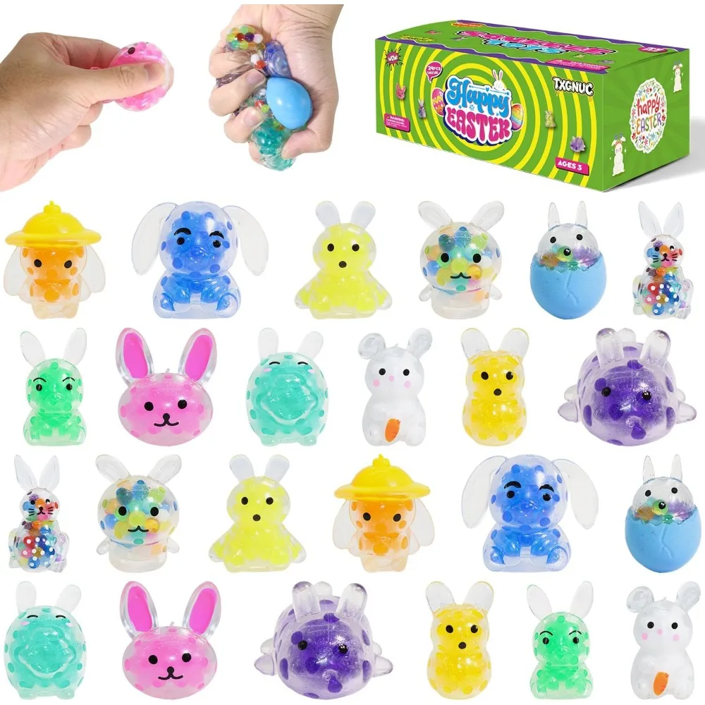 Jouets de Pâques pour enfants, 24 mini lapins kawaii, boules moelleuses anti-stress pour paniers de Pâques et cadeaux de fête
Jouets de Pâques pour enfants, 24 mini lapins kawaii, boules moelleuses anti-stress pour paniers de Pâques et cadeaux de fête