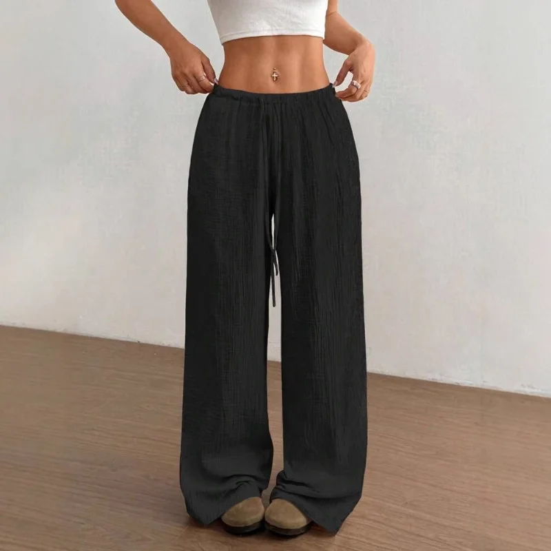 New Fashion Women's Clothing New Elastic Casual Solid Color Trousers Wide Leg Pants
New Fashion Women's Clothing New Elastic Casual Solid Color Trousers Wide Leg Pants