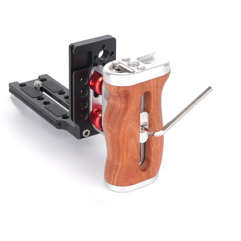 Universal Wooden Side Handle & Half Cage Grip Set | Left/Right Hand Compatible with NATO Rail | for DSLR and Mirrorless Cameras
Universal Wooden Side Handle & Half Cage Grip Set | Left/Right Hand Compatible with NATO Rail | for DSLR and Mirrorless Cameras