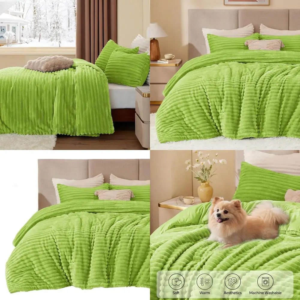 Ультрамягкий и уютный комплект пушистого постельного белья Dark Citron, плюшевое тяжелое зимнее одеяло с двумя наволочками
Ультрамягкий и уютный комплект пушистого постельного белья Dark Citron, плюшевое тяжелое зимнее одеяло с двумя наволочками