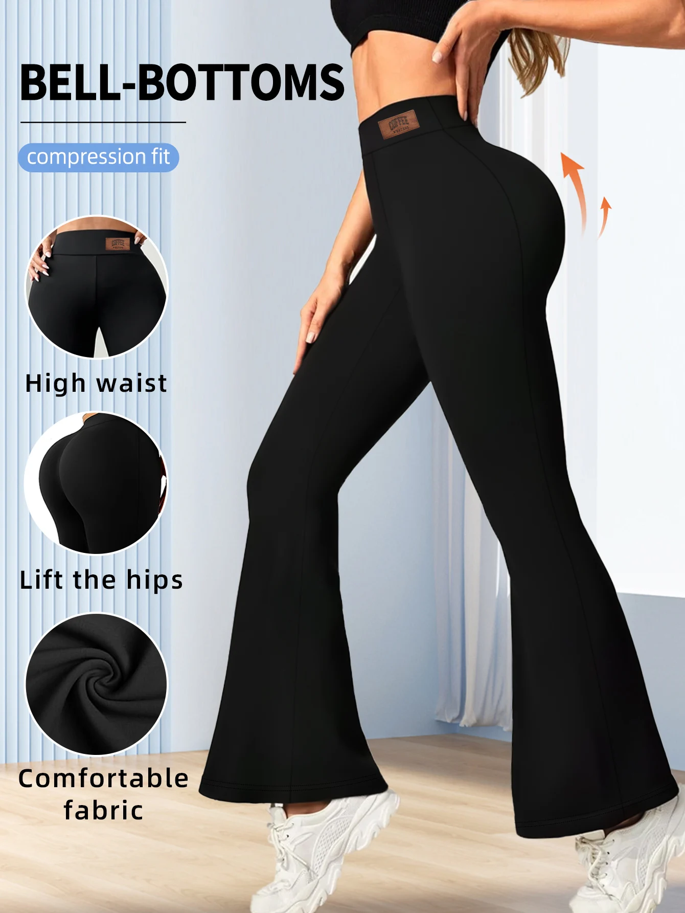 Slim Hip Lifting High Waist Flare Pants Women Breathable Polyester Casual Bottoms Hand And Machine Washable For Daily Use
Slim Hip Lifting High Waist Flare Pants Women Breathable Polyester Casual Bottoms Hand And Machine Washable For Daily Use