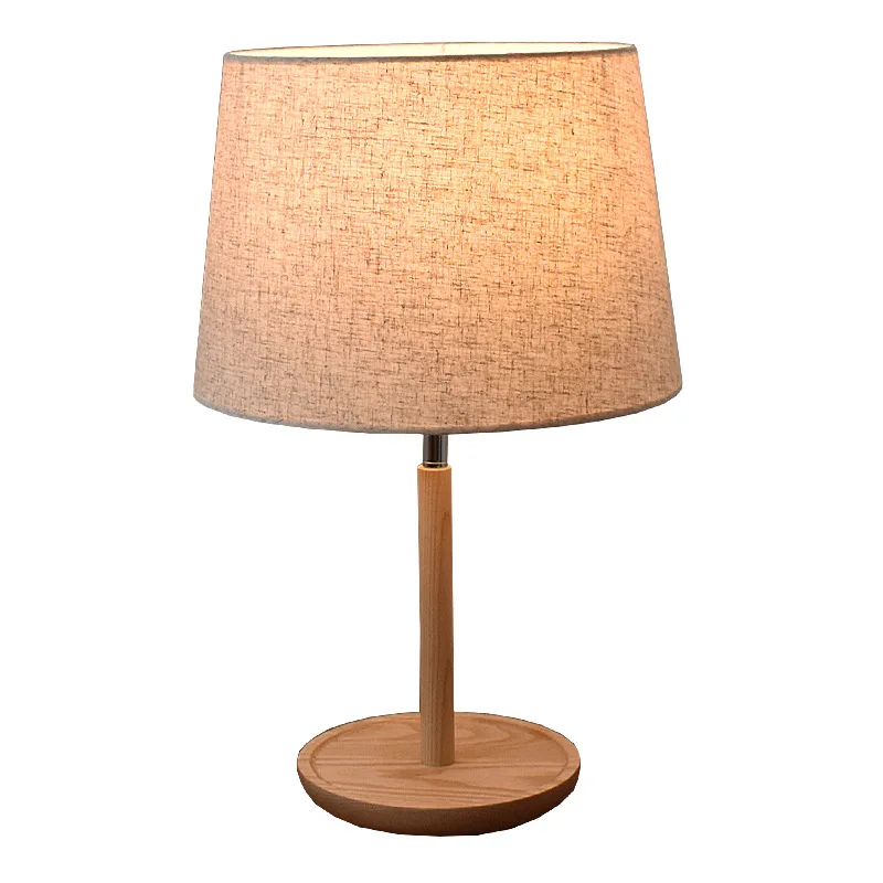 Solid wood table lamp fabric Japanese-style log simple living room bedside Nordic study bedroom night light
Solid wood table lamp fabric Japanese-style log simple living room bedside Nordic study bedroom night light