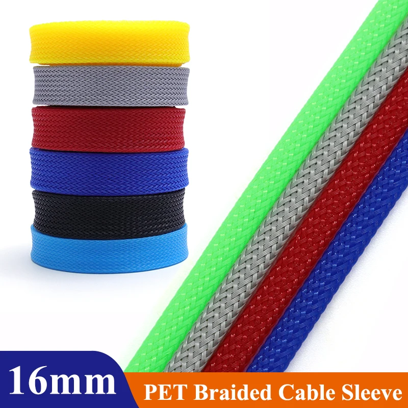 1~50M PET Expandable Cable Sleeve 16mm Tight Braided High Density Hardness Insulate Line Protect Sleeving Wire Wrap Gland Sheath
1~50M PET Expandable Cable Sleeve 16mm Tight Braided High Density Hardness Insulate Line Protect Sleeving Wire Wrap Gland Sheath