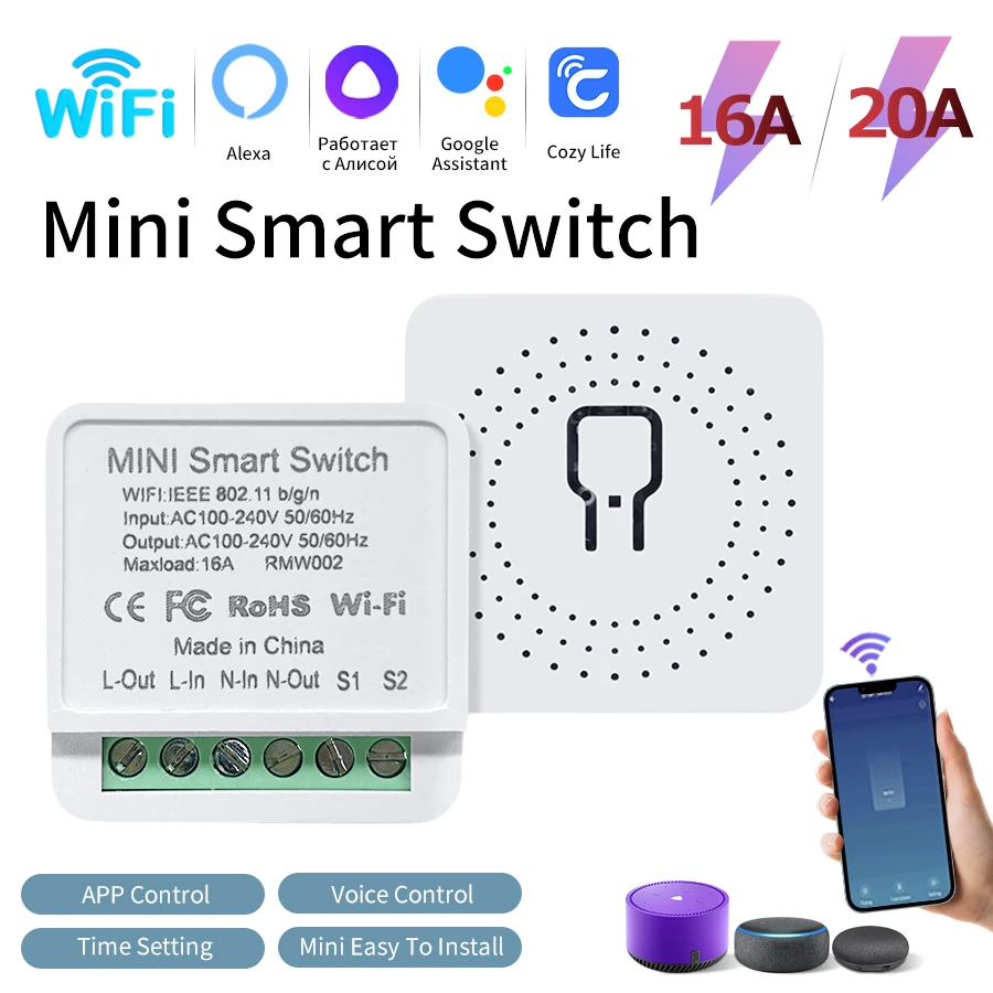 Умный переключатель Wi-Fi, 2-стороннее реле «сделай сам», мини-модуль автоматизации, приложение Cozylife, дистанционное голосовое управление с Alexa Google Home Alice
Умный переключатель Wi-Fi, 2-стороннее реле «сделай сам», мини-модуль автоматизации, приложение Cozylife, дистанционное голосовое управление с Alexa Google Home Alice