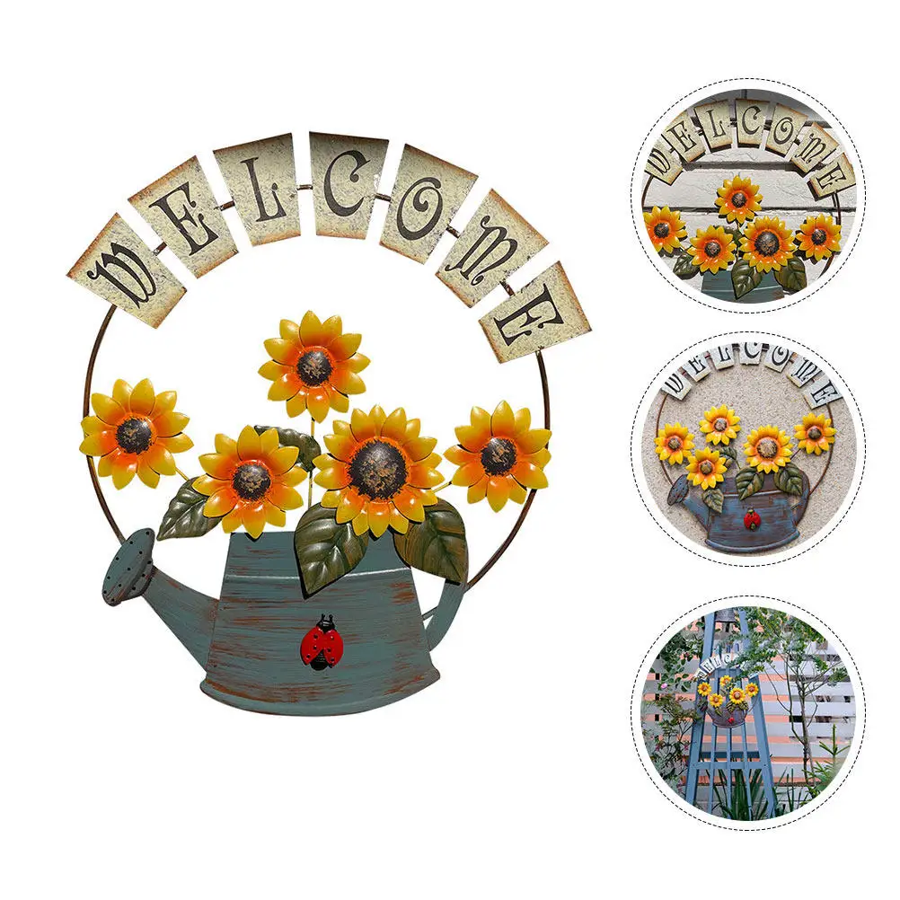 Iron Art Sunflower Welcome Sign Rustic Hanging Door Plaque Decorative Welcome Board Home Shop Garden Door Hanging Pendant
Iron Art Sunflower Welcome Sign Rustic Hanging Door Plaque Decorative Welcome Board Home Shop Garden Door Hanging Pendant