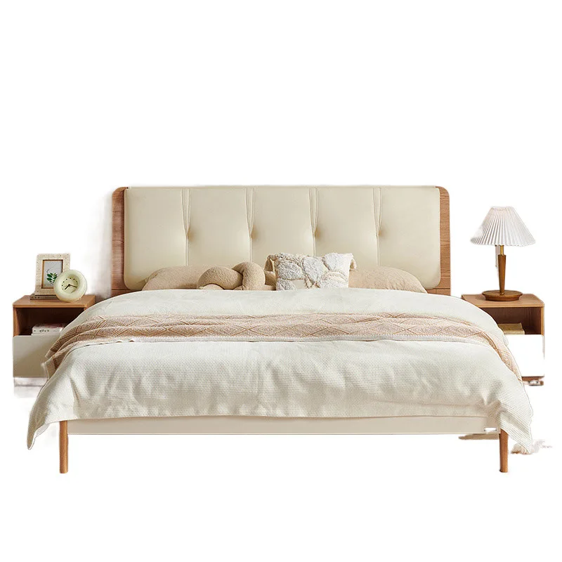 Plate bed simple modern small apartment second bedroom furniture soft bag solid wood foot double bed
Plate bed simple modern small apartment second bedroom furniture soft bag solid wood foot double bed