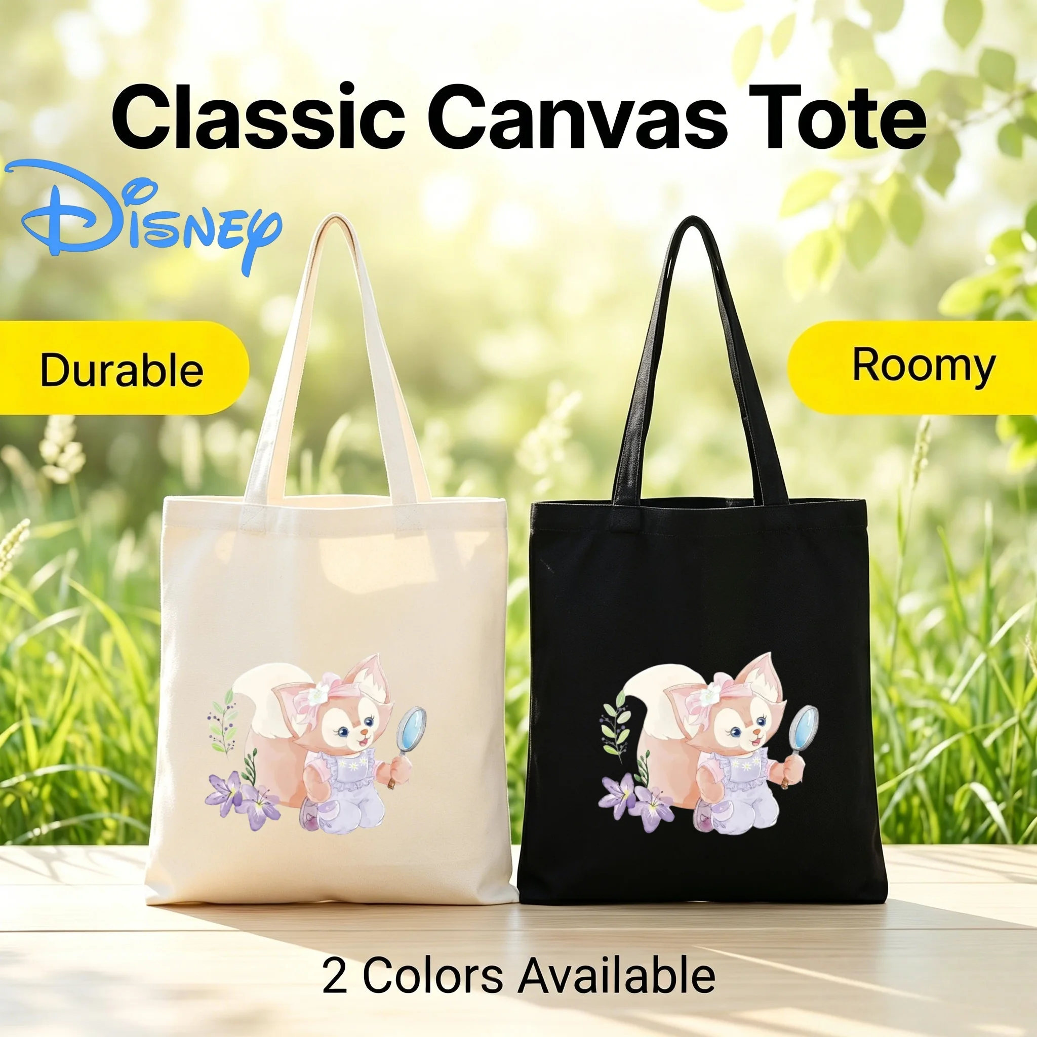 1PC Disney Duffy and Friends LinaBell with Magnifying Glass Print Double-Sided Canvas Shoulder Bag Eco Handbag
1PC Disney Duffy and Friends LinaBell with Magnifying Glass Print Double-Sided Canvas Shoulder Bag Eco Handbag
