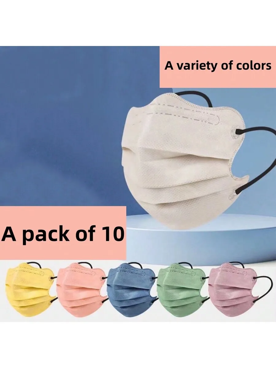 10pcs Disposable Fashion Face Masks For Adults, Multi-Color, Breathable
10pcs Disposable Fashion Face Masks For Adults, Multi-Color, Breathable