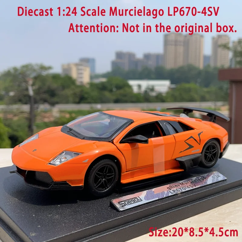 Diecast 1:24 Scale Murcielago LP670-4SV Alloy Simulation Car Model Collection Decoration Boy Holiday Gift Display
Diecast 1:24 Scale Murcielago LP670-4SV Alloy Simulation Car Model Collection Decoration Boy Holiday Gift Display