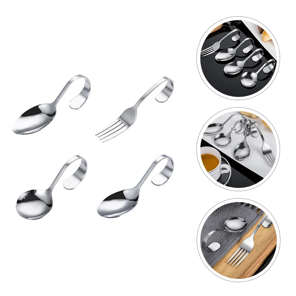 4 Pcs Curved Handle Spoons Stainless Steel Dessert Salad Kitchen Supplies Practical Caviar for Restaurant
4 Pcs Curved Handle Spoons Stainless Steel Dessert Salad Kitchen Supplies Practical Caviar for Restaurant