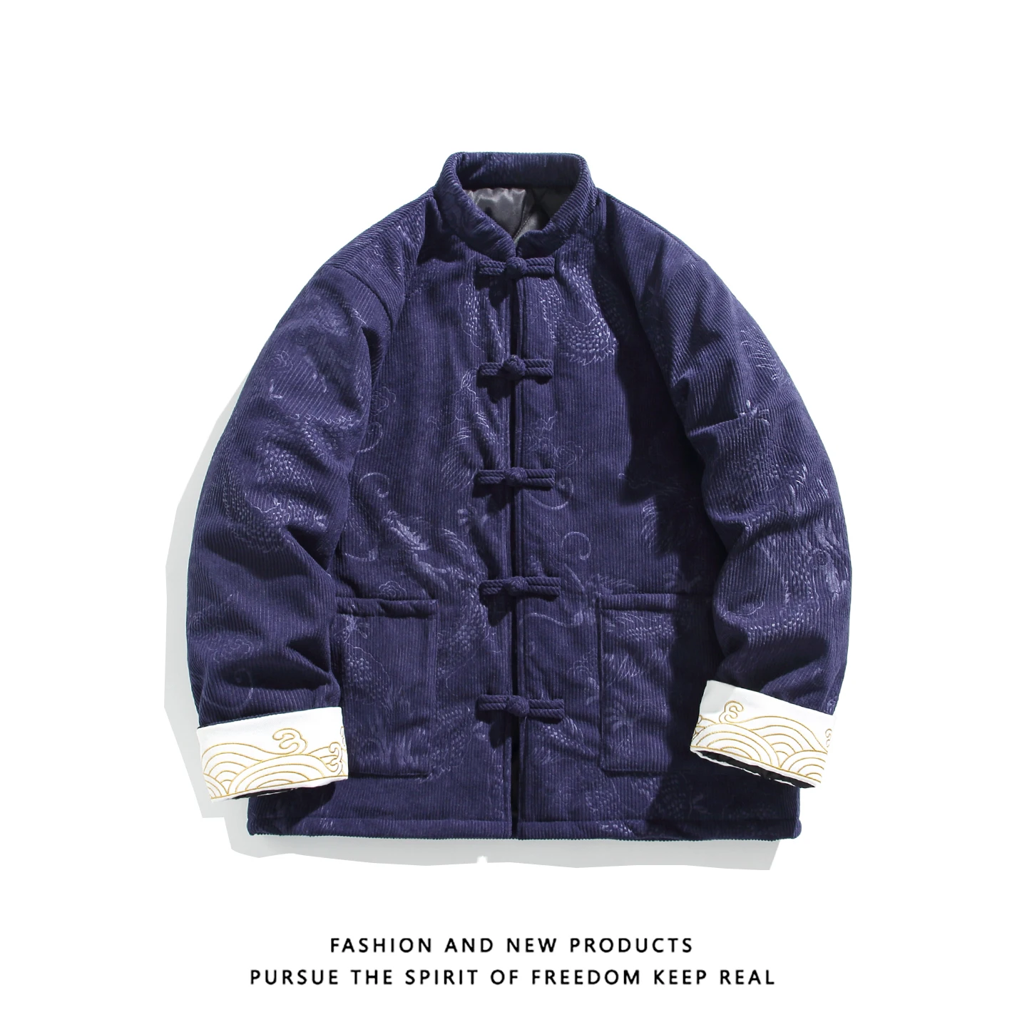 New Chinese Style Mens Tang Suit Jacket Autumn Winter Men Vintage Embroidered Corduroy Parkas Male Warm Cotton Padded Jackets
New Chinese Style Mens Tang Suit Jacket Autumn Winter Men Vintage Embroidered Corduroy Parkas Male Warm Cotton Padded Jackets