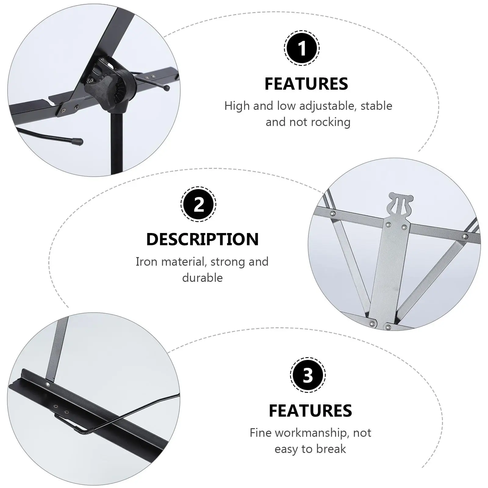 Music Stand Book Reading Rack Iron Oxford Cloth Foldable Tripod Sheet Music Books Recipes Practical Durability Multi Function
Music Stand Book Reading Rack Iron Oxford Cloth Foldable Tripod Sheet Music Books Recipes Practical Durability Multi Function