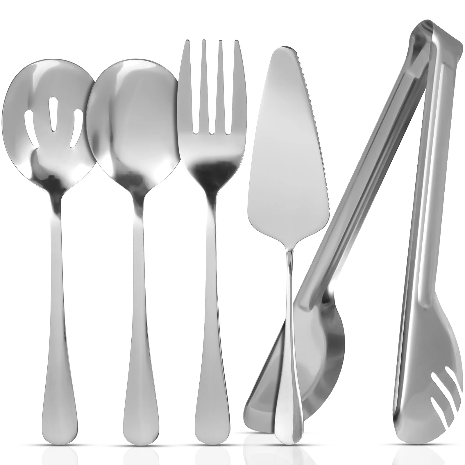 Stainless Steel Dining Set Spoon Fork Tongs Serving Utensils Buffet Catering Supplies Salad Party Dinner Kitchen Flatware
Stainless Steel Dining Set Spoon Fork Tongs Serving Utensils Buffet Catering Supplies Salad Party Dinner Kitchen Flatware