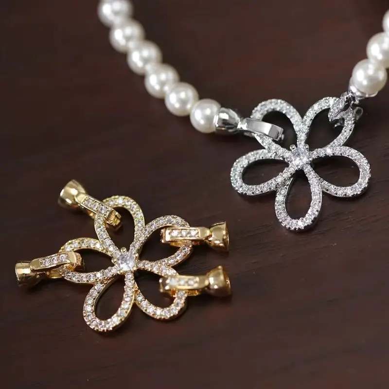 25.3mm 14K Gold Color Exaggerated Hollow Five-petal Flower Double Four-buckle Necklace DIY Bracelet Handmade Charm Accessories
25.3mm 14K Gold Color Exaggerated Hollow Five-petal Flower Double Four-buckle Necklace DIY Bracelet Handmade Charm Accessories