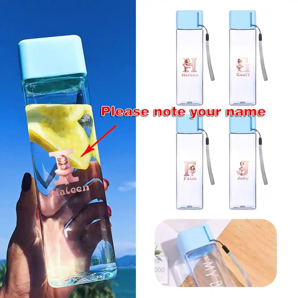 Customized Name 500ml Clear Water Bottle Portable Sport Bottle For Drinking Water Cup For Travel Leakproof Drinkware Accessories
Customized Name 500ml Clear Water Bottle Portable Sport Bottle For Drinking Water Cup For Travel Leakproof Drinkware Accessories