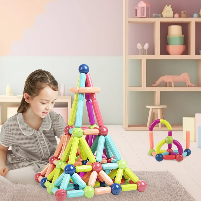 Vibrant Colors STEM Magnetic Building Sticks and Balls Plastic Toys for Children
Vibrant Colors STEM Magnetic Building Sticks and Balls Plastic Toys for Children