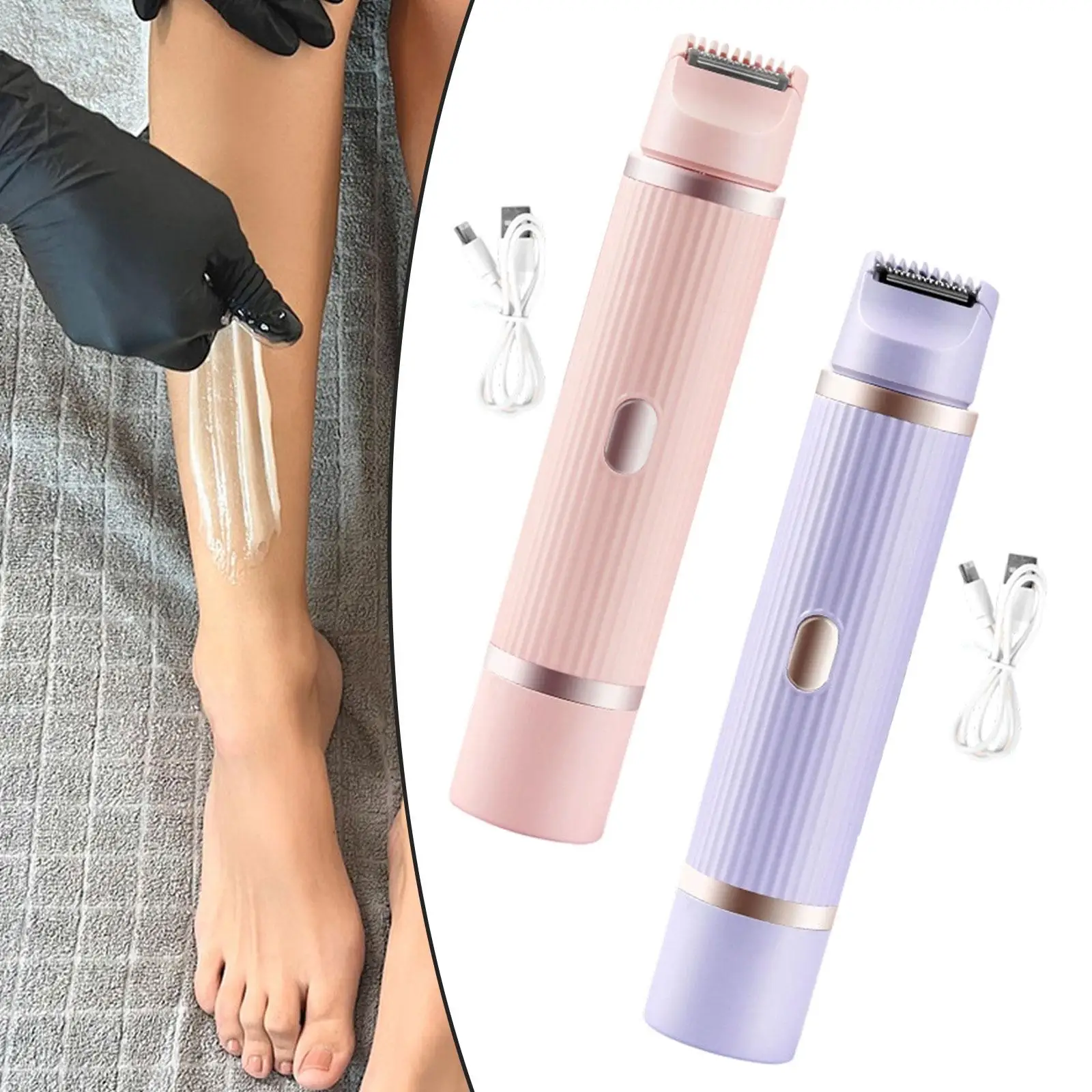 Lady Facial Hair Remover Double Heads Practical Compact Lightweight Electric Bikini Trimmer for Shower Bathroom
Lady Facial Hair Remover Double Heads Practical Compact Lightweight Electric Bikini Trimmer for Shower Bathroom