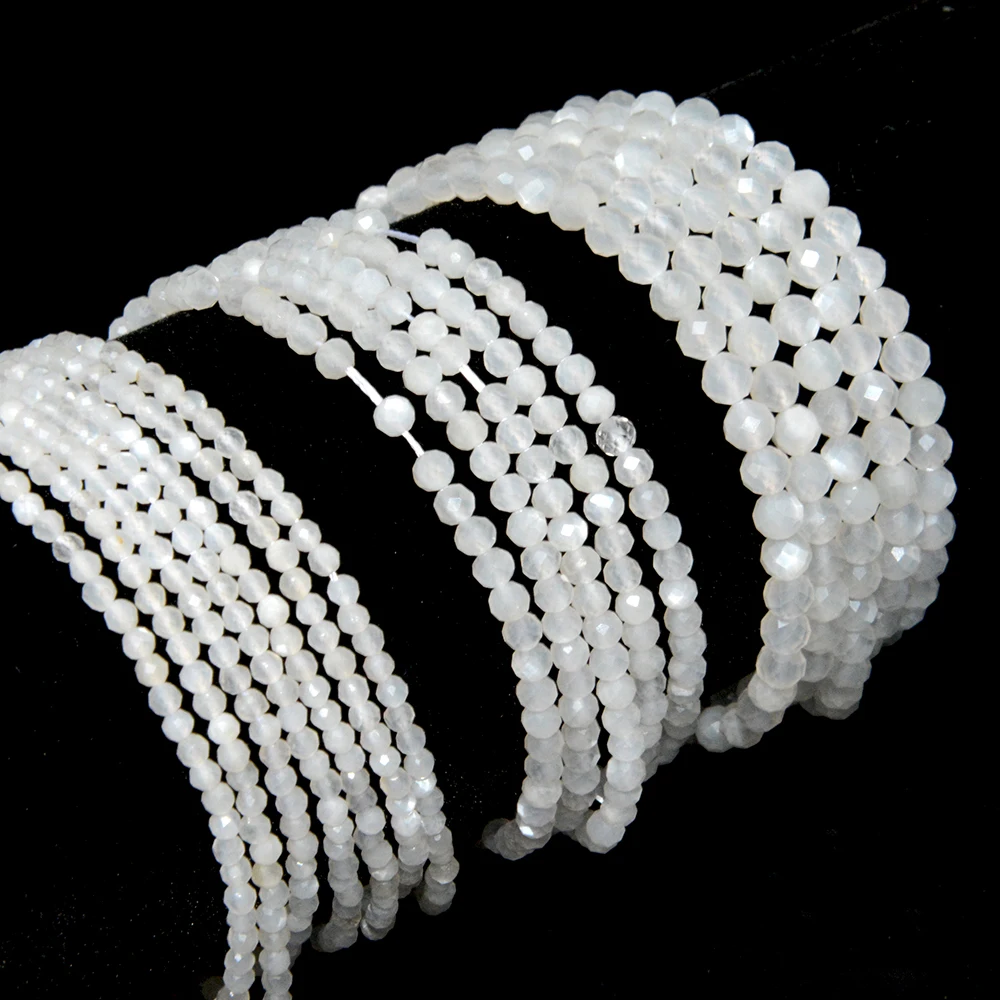 Natural White Moonlight Stone Faceted Round Beads 2mm,3mm,4mm,Fine Jewelry Making, DIY Bracelet And Necklace
Natural White Moonlight Stone Faceted Round Beads 2mm,3mm,4mm,Fine Jewelry Making, DIY Bracelet And Necklace
