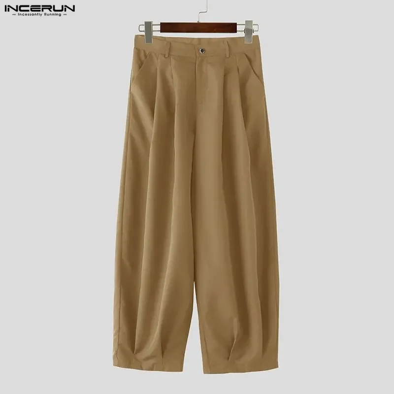 Мужские брюки INCERUN: однотонные, на пуговицах, плиссированные, свободные, повседневные, в стиле стритвир, оверсайз, джоггеры, модные мужские брюки-фонарики 2026
Мужские брюки INCERUN: однотонные, на пуговицах, плиссированные, свободные, повседневные, в стиле стритвир, оверсайз, джоггеры, модные мужские брюки-фонарики 2026