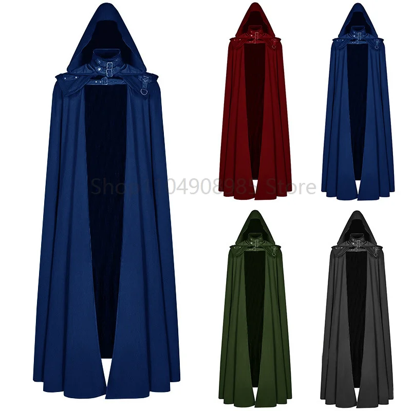Medieval Cloak Hooded Men Women Vintage Gothic Cape Coat Long Trench Halloween Ghost Devil Cosplay Costume Wizard Death Cloak
Medieval Cloak Hooded Men Women Vintage Gothic Cape Coat Long Trench Halloween Ghost Devil Cosplay Costume Wizard Death Cloak