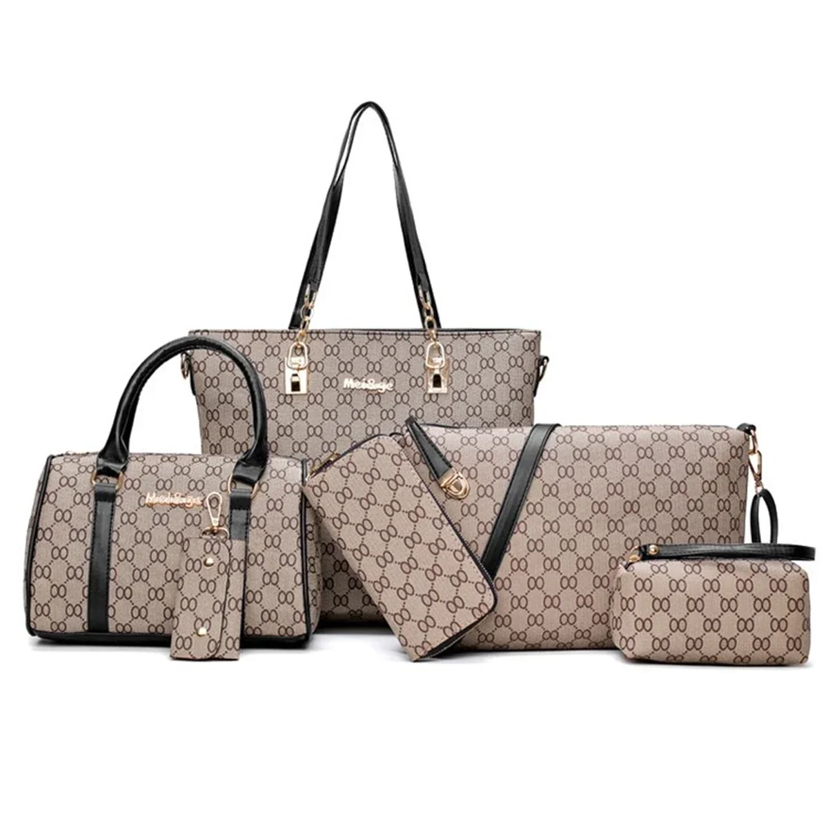 5 Pcs Vintage Women’s PU Leather Tote Bag Set Large Capacity Shoulder Bag/Pillow Bag/Crossbody Bag/Wallet/Key Case For Commute
5 Pcs Vintage Women’s PU Leather Tote Bag Set Large Capacity Shoulder Bag/Pillow Bag/Crossbody Bag/Wallet/Key Case For Commute
