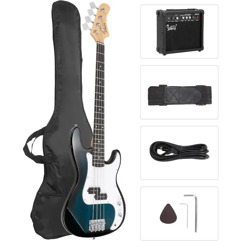 GLARRY Full Size Electric Bass Guitar with 20W AMP, 4 String Beginner Starter Kit with Accessories for Kids and Adults,Dark blue
GLARRY Full Size Electric Bass Guitar with 20W AMP, 4 String Beginner Starter Kit with Accessories for Kids and Adults,Dark blue