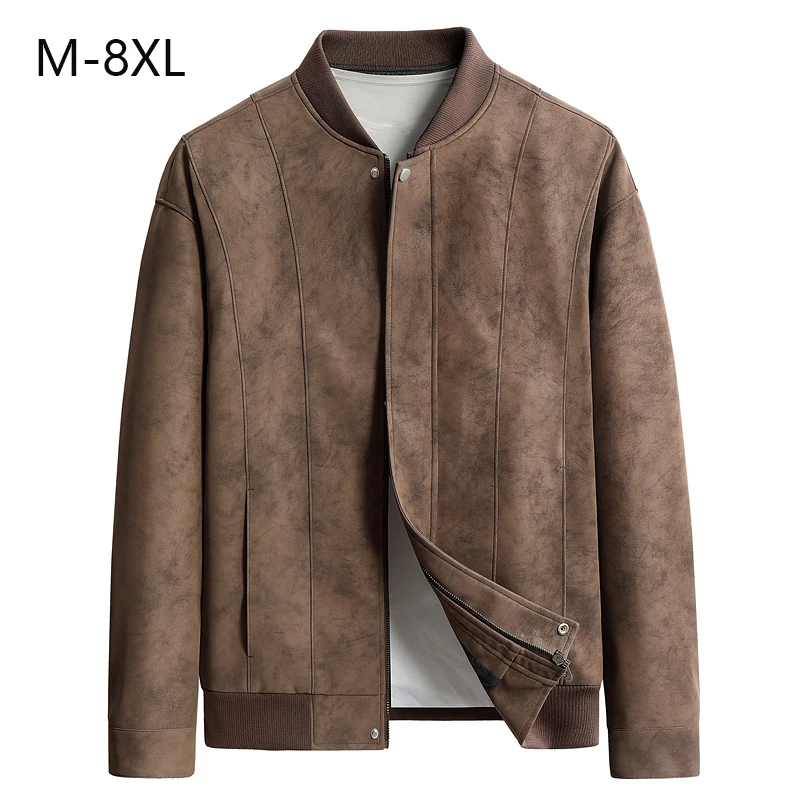 Trend Baseball Collar Leather Jacket for Men's High End Suede Casual Short Coat Social Business Motorcycle Jacket Streetwear
Trend Baseball Collar Leather Jacket for Men's High End Suede Casual Short Coat Social Business Motorcycle Jacket Streetwear