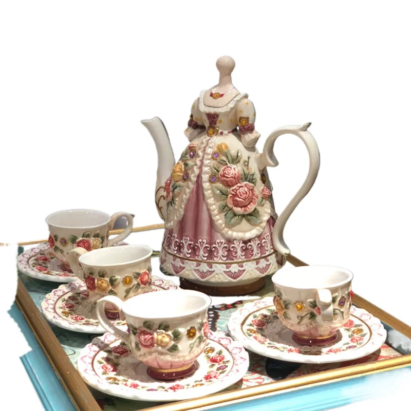 Fangya Ceramic European Victoria Coffee Cup Plate Set Teapot Romantic Household
Fangya Ceramic European Victoria Coffee Cup Plate Set Teapot Romantic Household