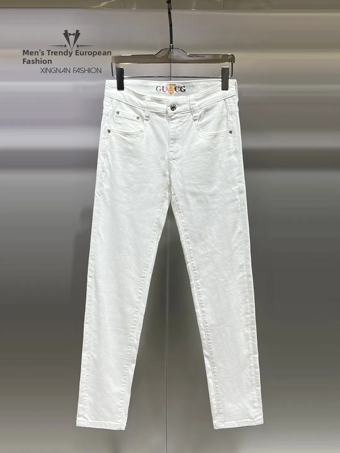 Faionable White Slim Fit Men's Jeans Sli Versatile mid Waist hine Embroidered High Elastic Comfortable Breathable
Faionable White Slim Fit Men's Jeans Sli Versatile mid Waist hine Embroidered High Elastic Comfortable Breathable