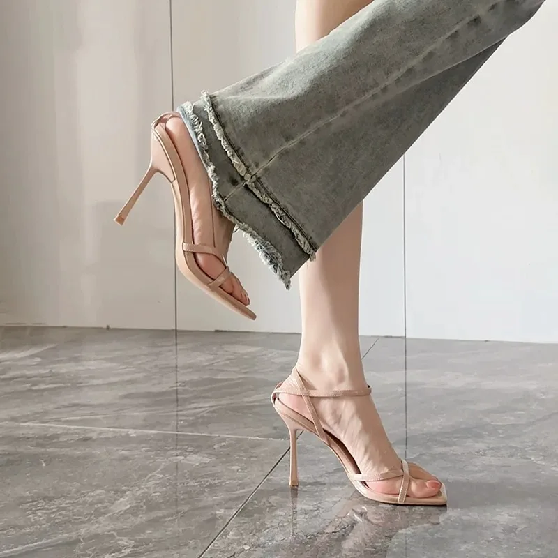 Summernew Arrivalfashionelegantslimming Look Stiletto Square Toe High Heelsniche Stylesense of Designnude Open Toe Sandals
Summernew Arrivalfashionelegantslimming Look Stiletto Square Toe High Heelsniche Stylesense of Designnude Open Toe Sandals