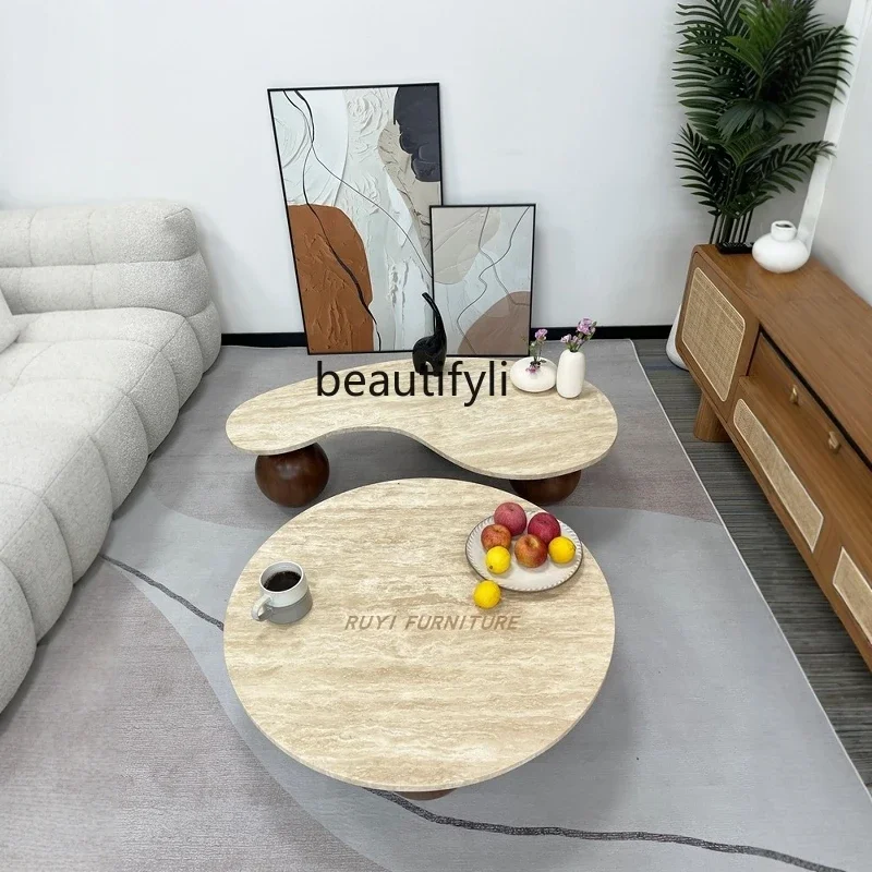 xz1B & B living room household marble natural round solid wood foot tea table coffee table low table
xz1B & B living room household marble natural round solid wood foot tea table coffee table low table
