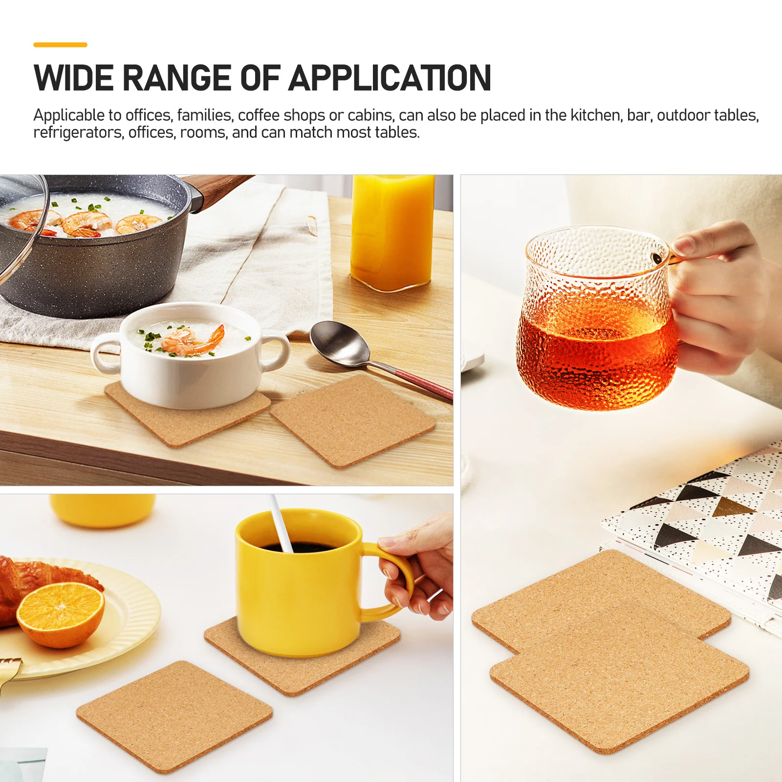 3Pcs Cork Coasters Square Soft Absorbent Drink Cup Mats Reusable for Home Office Coffee Shop Furniture Protection
3Pcs Cork Coasters Square Soft Absorbent Drink Cup Mats Reusable for Home Office Coffee Shop Furniture Protection