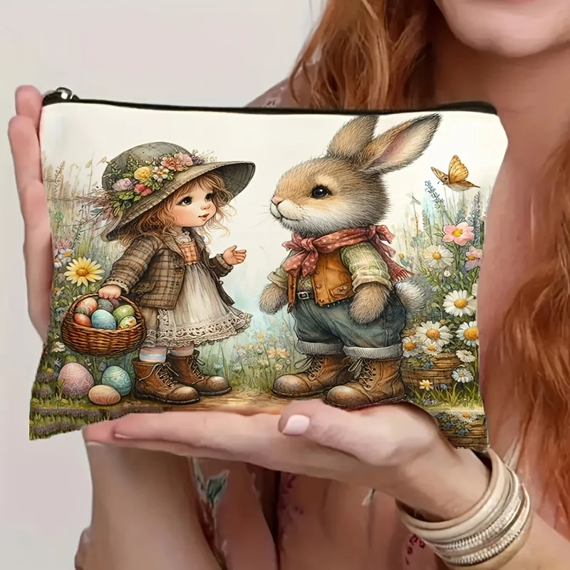 Винтажная косметичка с принтом «Пасхальный кролик» для женщин, причудливая косметичка в стиле сказки, европейская серия, пасхальный подарок
Винтажная косметичка с принтом «Пасхальный кролик» для женщин, причудливая косметичка в стиле сказки, европейская серия, пасхальный подарок