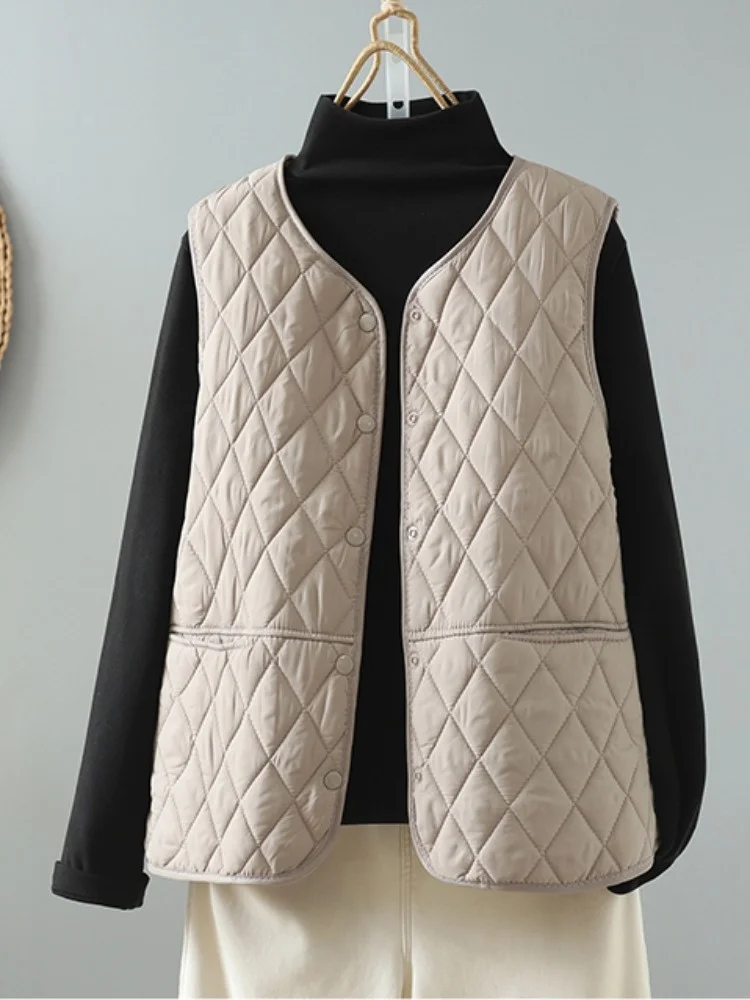 ay Diamond Pattern Cotton Vest Outerwear Women's Loose Large Size Svel Vest Warm Top for Autumn And Winter
ay Diamond Pattern Cotton Vest Outerwear Women's Loose Large Size Svel Vest Warm Top for Autumn And Winter