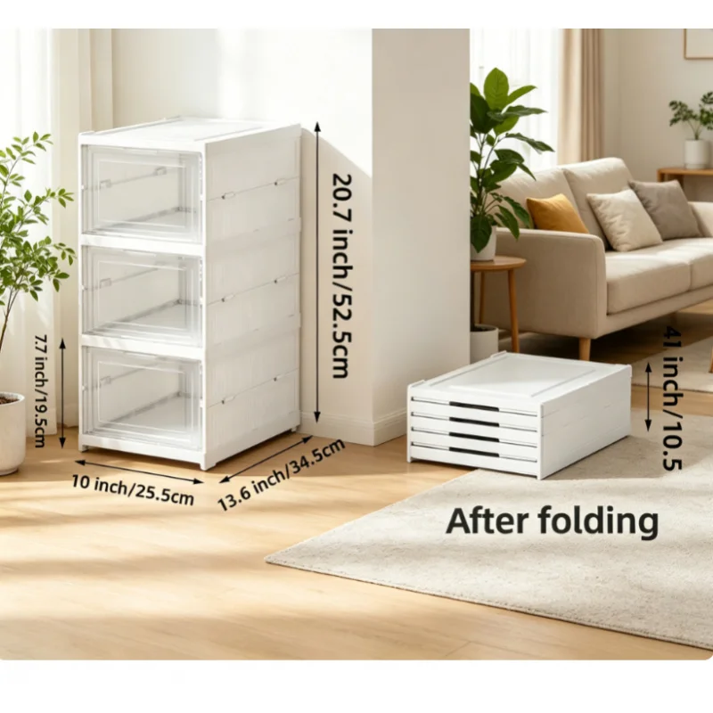 Foldable 6-Layer Shoe Organizer Box Transparent Stackable Dustproof Shoe Rack for Sneakers and High-top Shoes Household Cabinet
Foldable 6-Layer Shoe Organizer Box Transparent Stackable Dustproof Shoe Rack for Sneakers and High-top Shoes Household Cabinet
