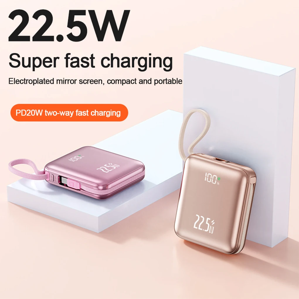 10000mAh 22.5W Power Bank 10000mAh Portable USB C Cable Fast Charging Mobile External Battery for IPhone Samsung Xiaomi
10000mAh 22.5W Power Bank 10000mAh Portable USB C Cable Fast Charging Mobile External Battery for IPhone Samsung Xiaomi