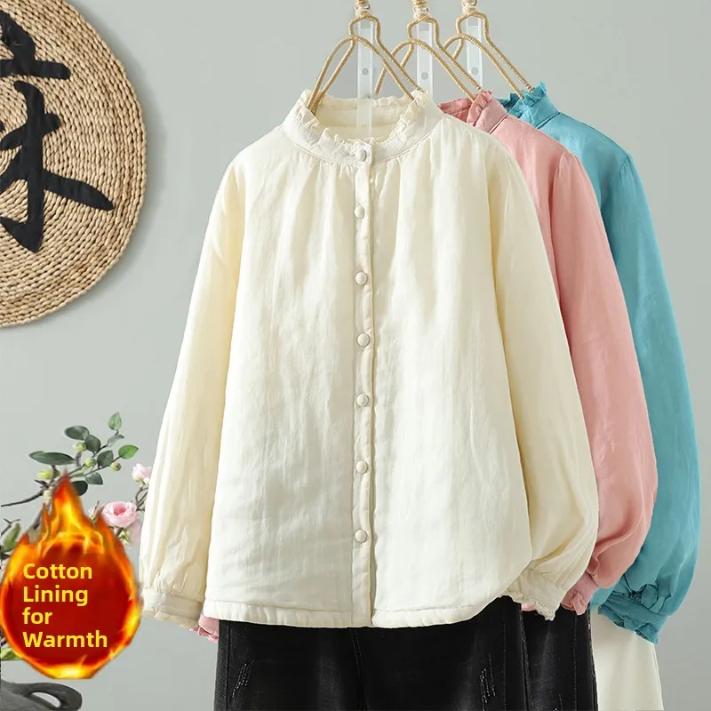 Anti-Aging High-End Cotton Jacket Women's Winter Fashionable Lace Trim Cute Pure Color Versatile Cotton Clothes
Anti-Aging High-End Cotton Jacket Women's Winter Fashionable Lace Trim Cute Pure Color Versatile Cotton Clothes