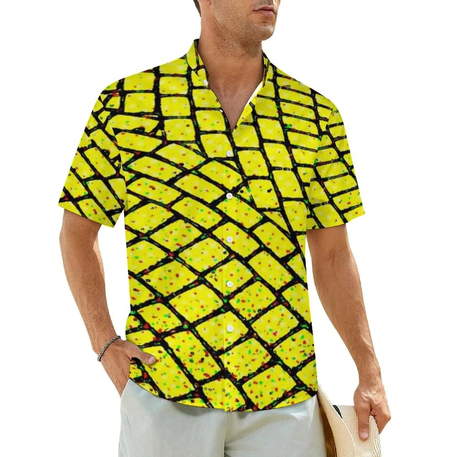 Hawaiian Shirt Beach Geometric Art Blouses Yellow Brick Road Print Elegant Casual Shirts Men Short Sleeve Street Oversized Tops
Hawaiian Shirt Beach Geometric Art Blouses Yellow Brick Road Print Elegant Casual Shirts Men Short Sleeve Street Oversized Tops