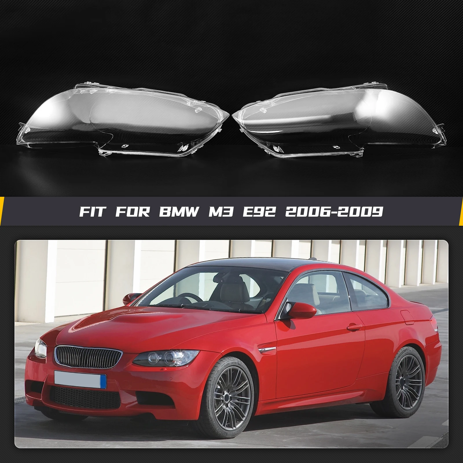 Car Headlight Cover Headlamp Lens Cover Fit For BMW E92 E93 Coupe M3 328i 335i Cabrio 2006 2007 2008 2009 2010 Left&Right
Car Headlight Cover Headlamp Lens Cover Fit For BMW E92 E93 Coupe M3 328i 335i Cabrio 2006 2007 2008 2009 2010 Left&Right