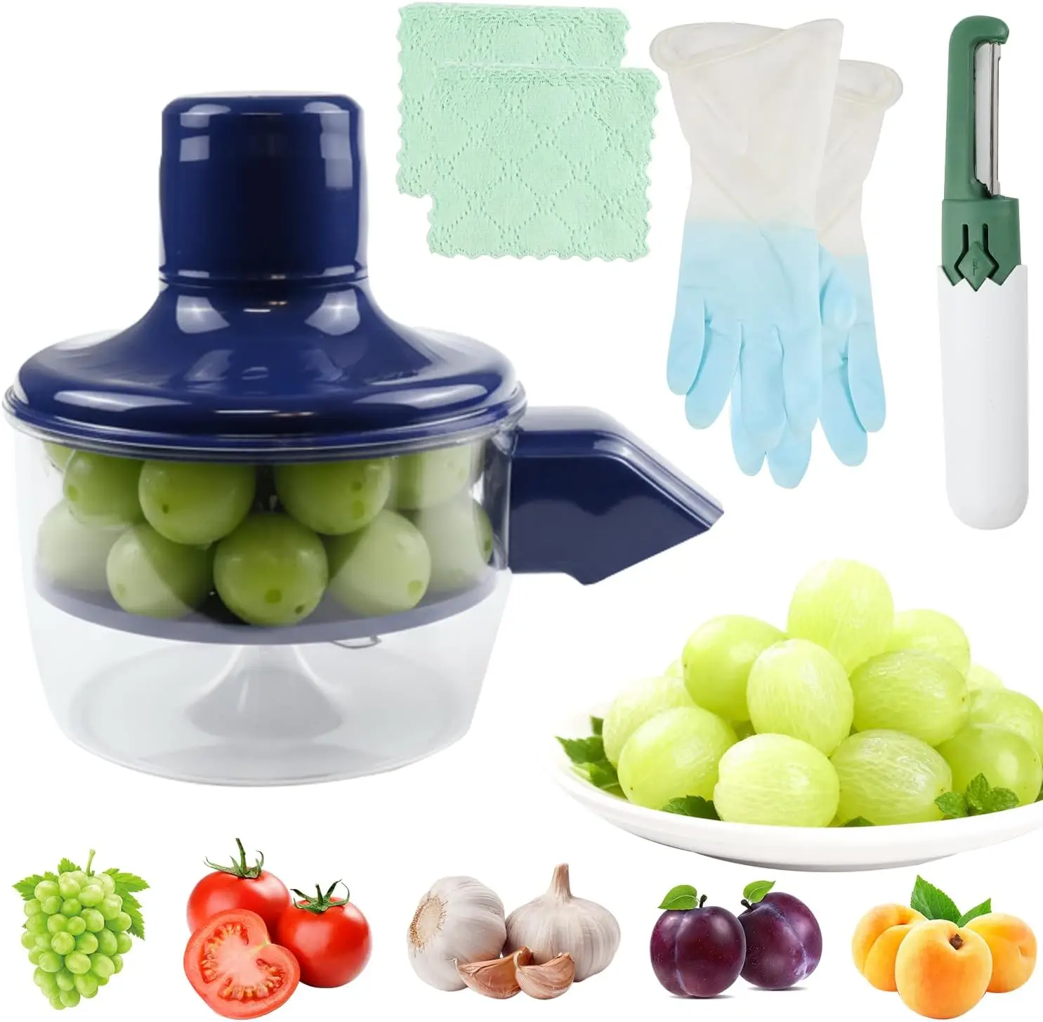 Автоматическая машина для очистки винограда с ножом для очистки, электрическая машина для очистки чеснока и вишни, инструмент для удаления кожи для маленьких
Автоматическая машина для очистки винограда с ножом для очистки, электрическая машина для очистки чеснока и вишни, инструмент для удаления кожи для маленьких